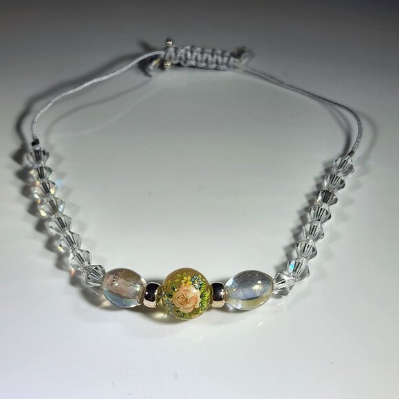 Classic Multi Crystal Sterling Silver Adjustable Bracelet - Picture 5 of 7